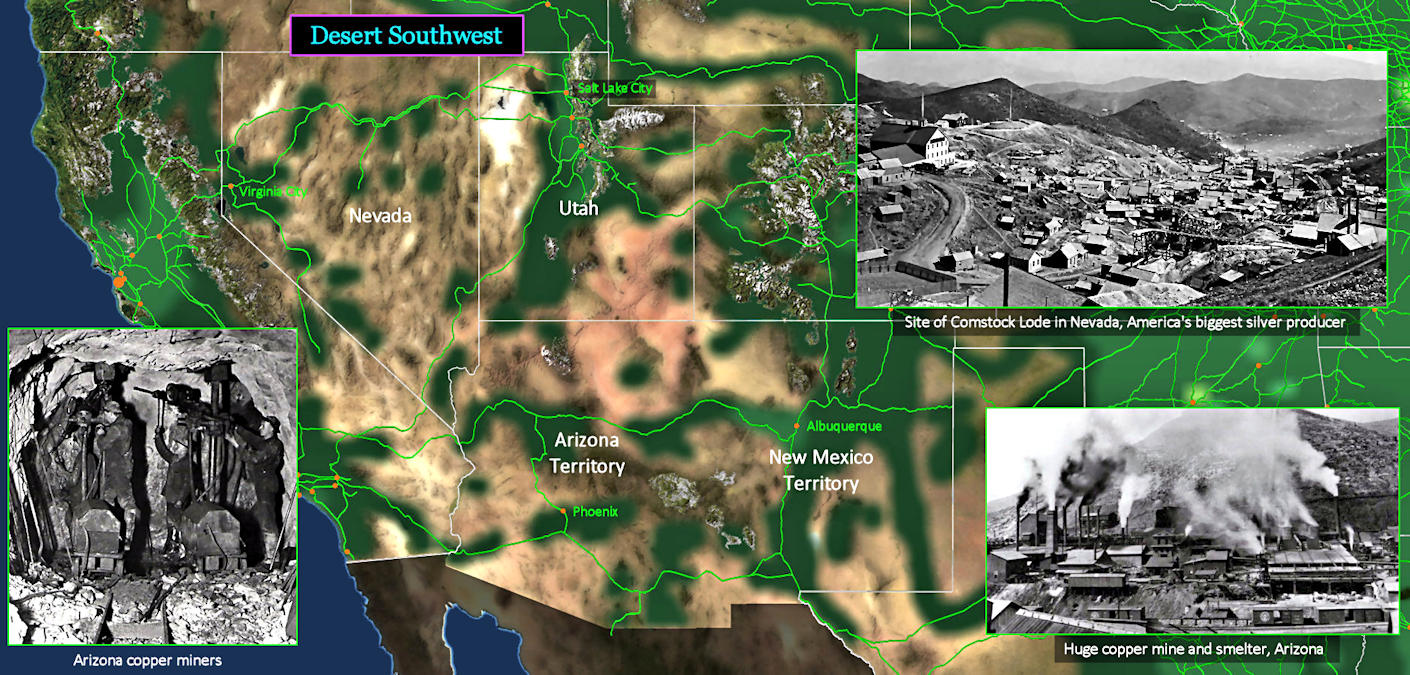 Desert Southwest, 1910 map